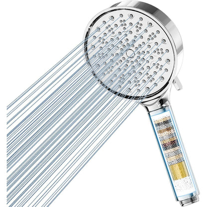 Duschkopf mit Filter & Hochdruck – 6 Modi, Wassersparend