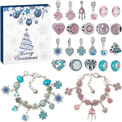 Adventskalender Mädchen 2026 Schmuck DIY-Charms Armband Set