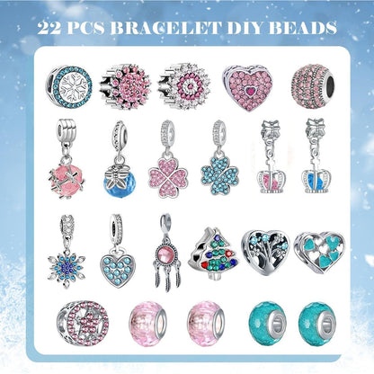 Adventskalender Mädchen 2026 Schmuck DIY-Charms Armband Set