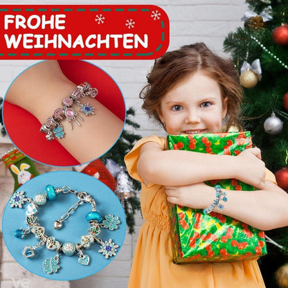 Adventskalender Mädchen 2026 Schmuck DIY-Charms Armband Set
