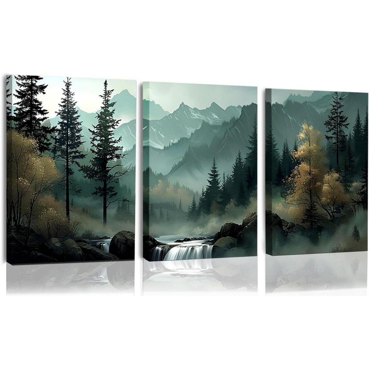 3-teiliges Leinwandbild: Wald & Natur, Modernes Wandbild