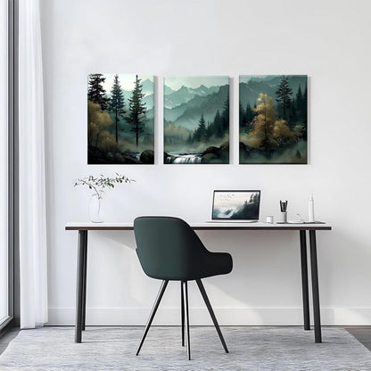 3-teiliges Leinwandbild: Wald & Natur, Modernes Wandbild