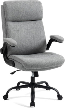 Ergonomischer Bürostuhl mit Wippfunktion und Armlehne - 150 kg - Grau