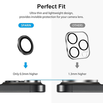 iPhone 16 Pro Max Kameraschutz 4er Pack, 9H Härte, Individueller Objektivschutz, Schwarz