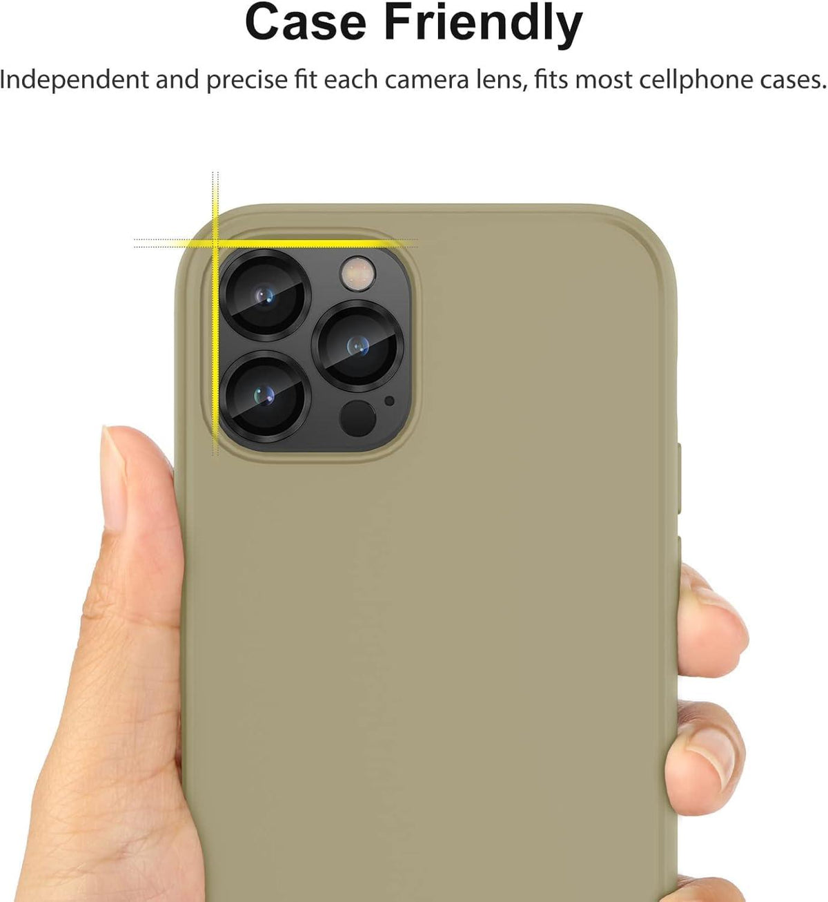 iPhone 16 Pro Max Kameraschutz 4er Pack, 9H Härte, Individueller Objektivschutz, Schwarz