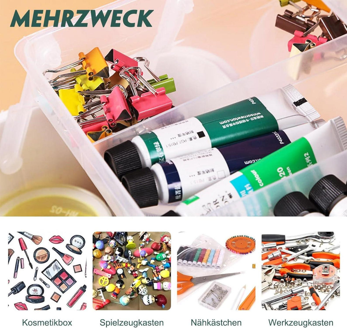Transparente Aufbewahrungsbox mit