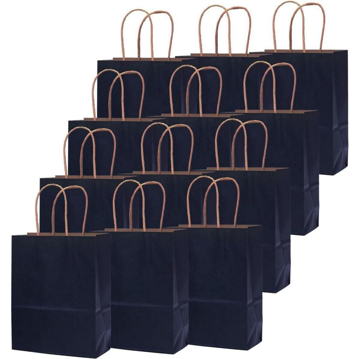 Geschenktaschen Marineblau 32 Stück 21x15x8cm mit Griffen