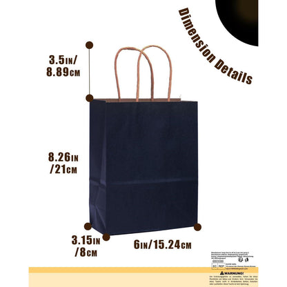 Geschenktaschen Marineblau 32 Stück 21x15x8cm mit Griffen