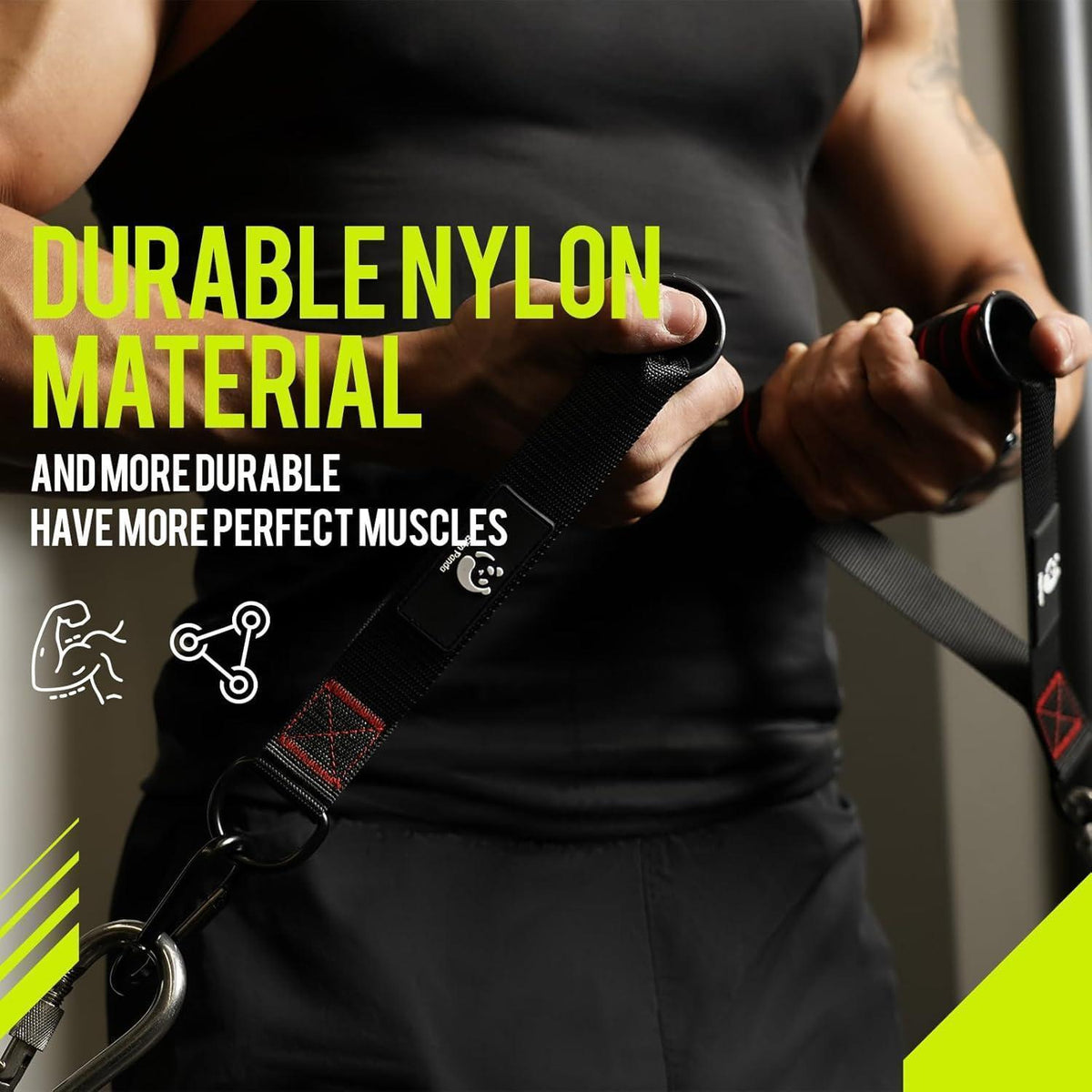 Fitness Griff Set für Kabelzug & Widerstandsbänder | 2 Stück | Noir Rouge