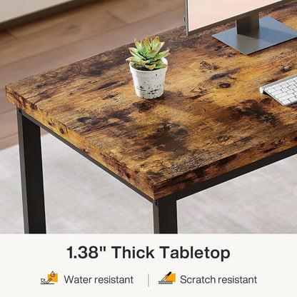 Extralanger Doppelschreibtisch 200cm – Industrie-Design für Homeoffice
