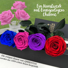 Infinity Rose in Geschenkbox Ewige Blume Blau