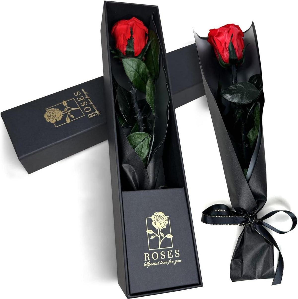 Infinity Rose Ewige Blume Geschenkbox Valentinstag Muttertag Rot