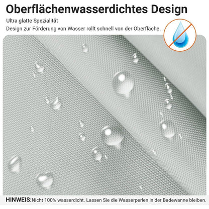 Duschvorhang 240x200cm Grau Polyester Antischimmel