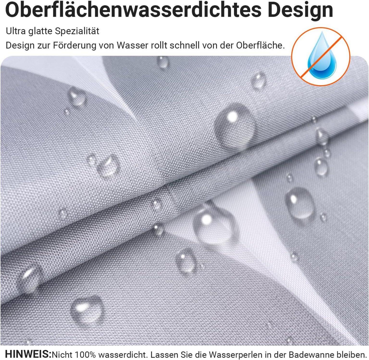 Duschvorhang Water Droplets 240x200cm Antischimmel Polyester