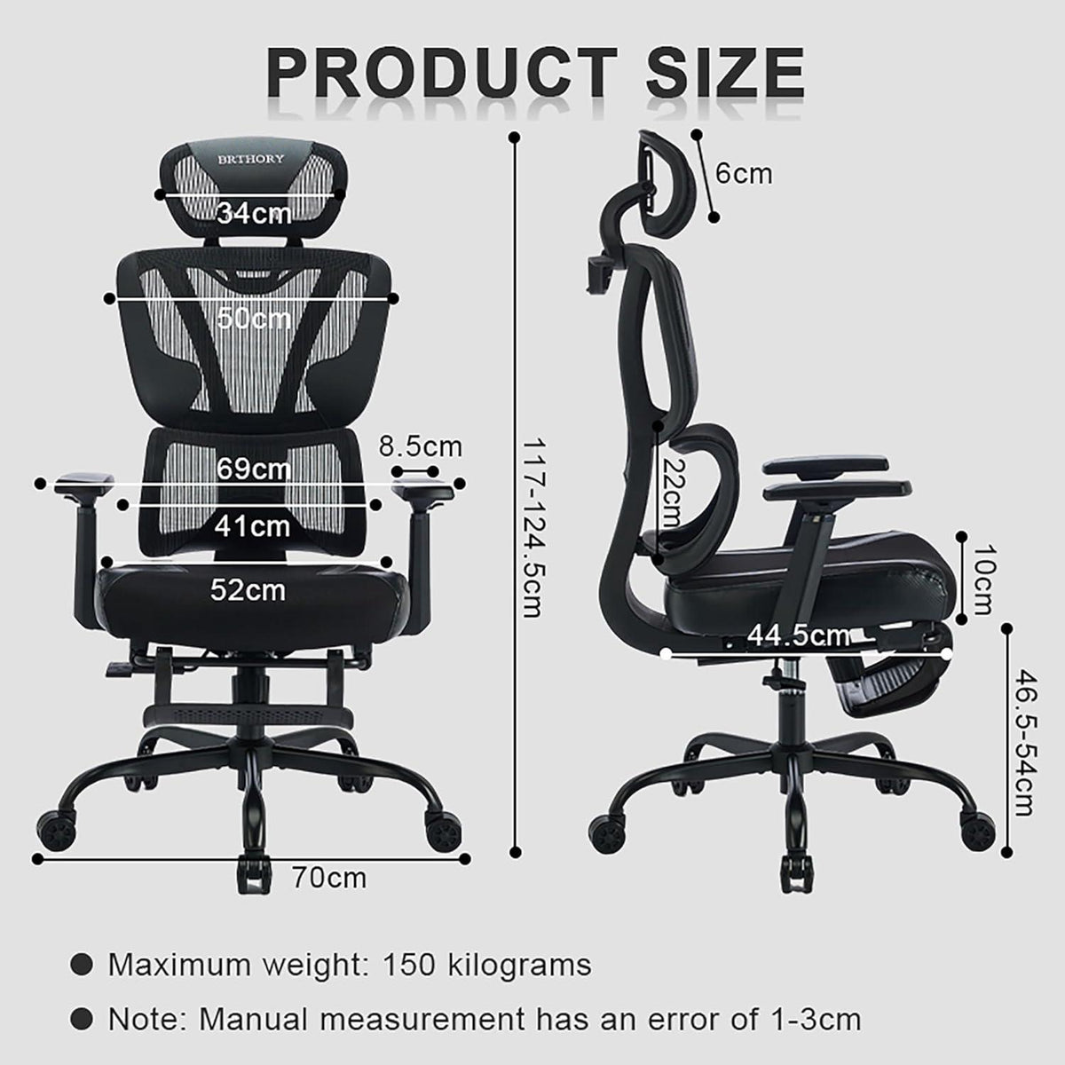 Ergonomischer Bürostuhl mit verstellbarer Lendenwirbelstütze