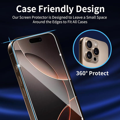 Schutzfolie für iPhone 16 Pro Max Panzerglas 3 Stück anti-Kratzen