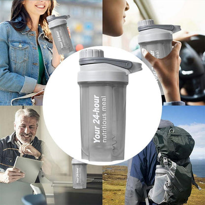 Protein Shaker 600ml Eiweiß Shaker mit Sieb und Drehverschluss