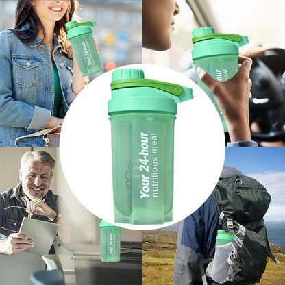 EACHPT Protein Shaker 600ml mit Drehverschluss und Sieb, BPA-frei