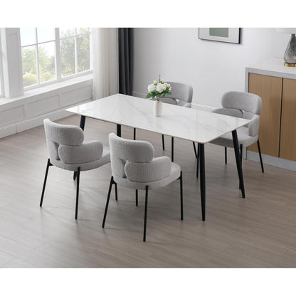 Gepolsterte Esszimmerstühle 2er-Set Grau – Modern & Komfortabel