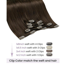 Echthaar Clip Extensions Braun 55cm – Remy Haarverlängerung