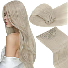 Echthaar Clip Extensions Blond Highlight 40cm