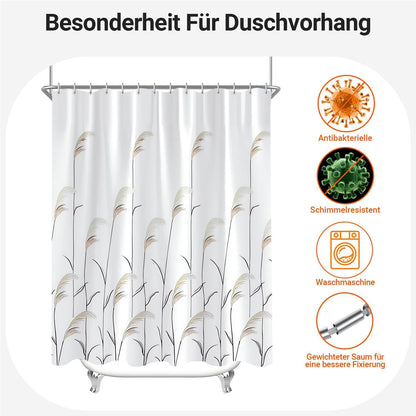 Duschvorhang Weizenohr 80x180cm Antischimmel Wasserabweisend Polyester