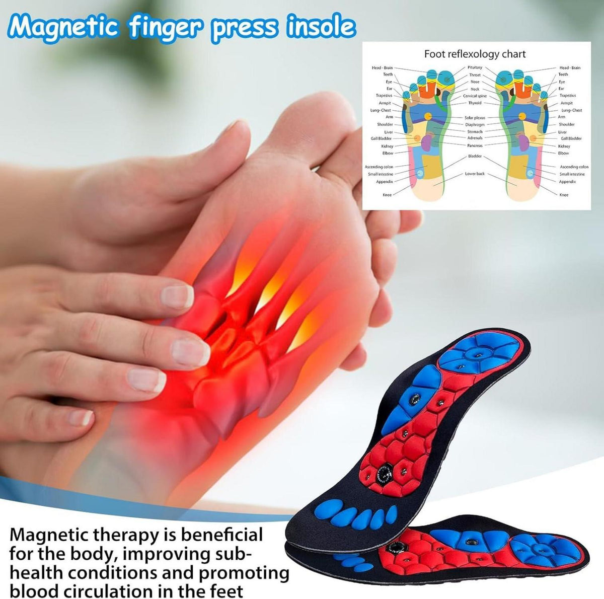 Akusoli Magnetische Einlegesohlen Abnehmen Akupressur Reflexologie