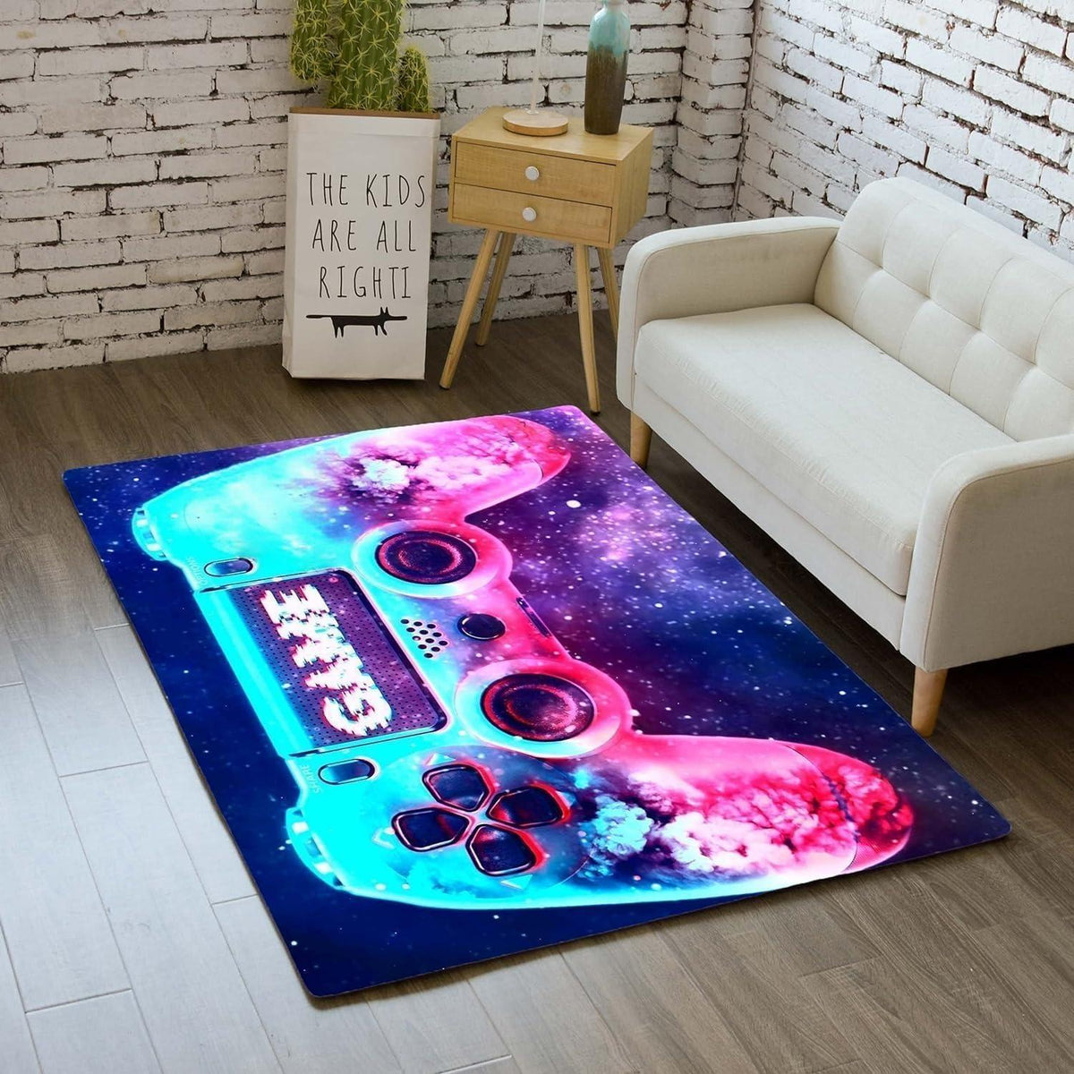 Gaming Teppich 160x200 cm – Rutschfest & Waschbar für Gamer Zimmer