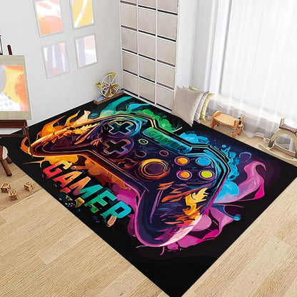 Gaming Teppich Controller Design – Rutschfest & Waschbar 120x160cm