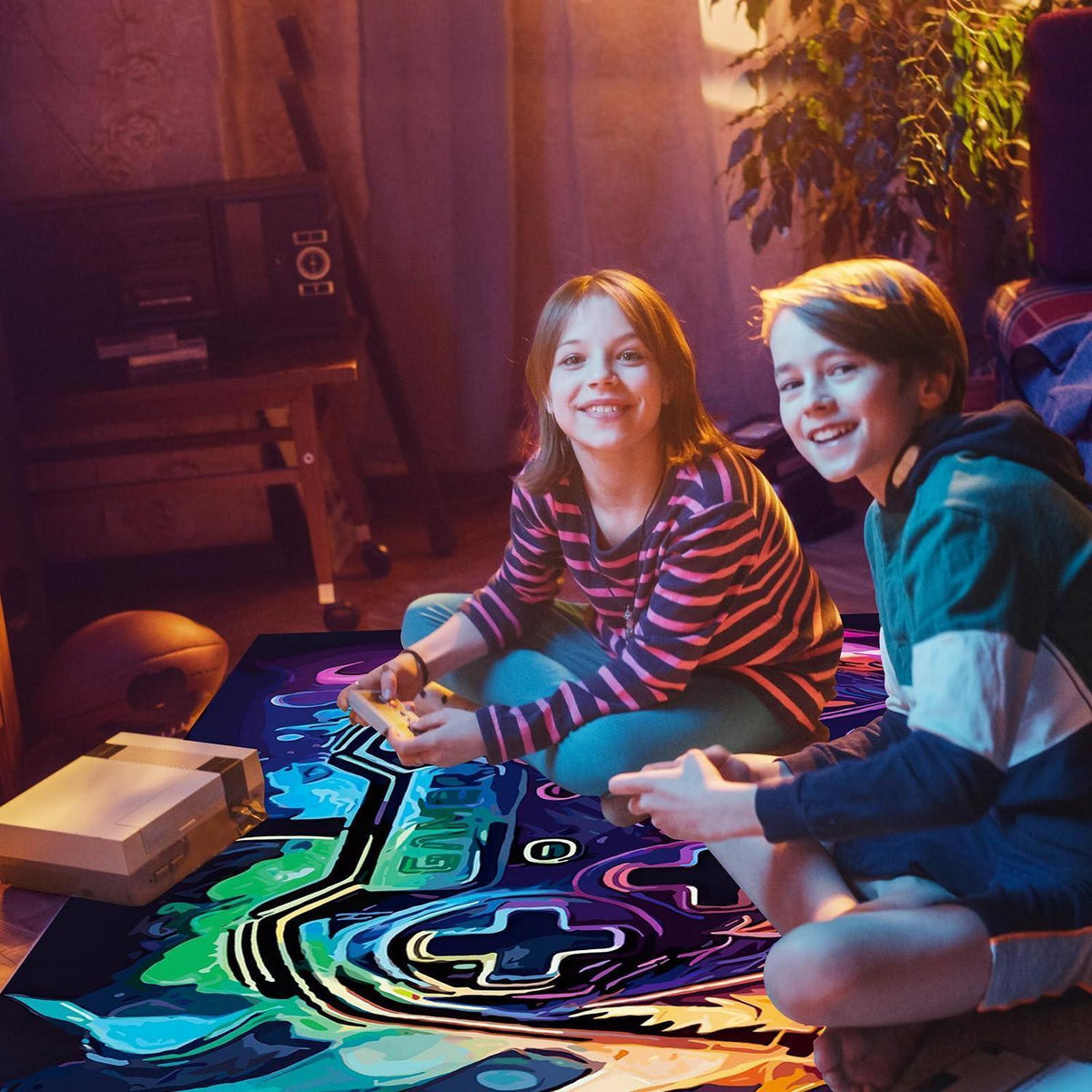 Gaming Teppich Controller Design – Rutschfest & Waschbar 160x240cm