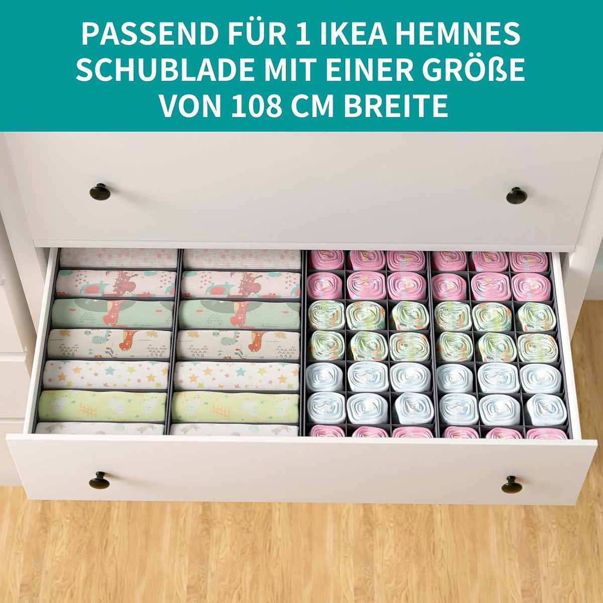 ORLISA Schubladen Organizer Hemnes Kommode Aufbewahrungsbox 4er Set