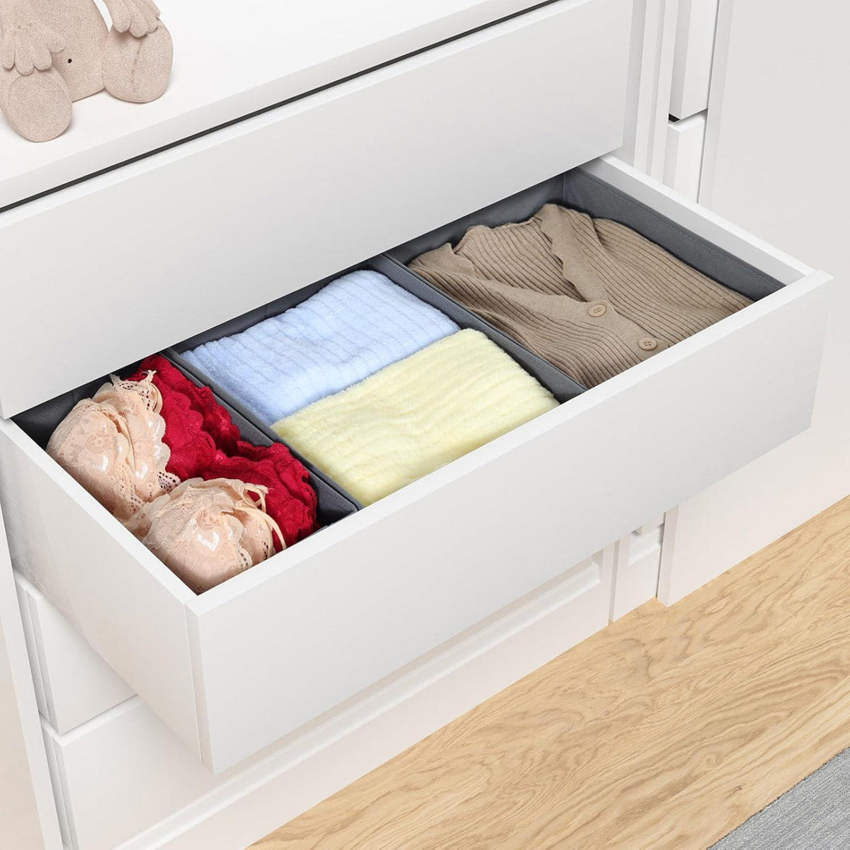 Schubladen Organizer für PAX Kleiderschrank 75x35cm 3er-Set Grau