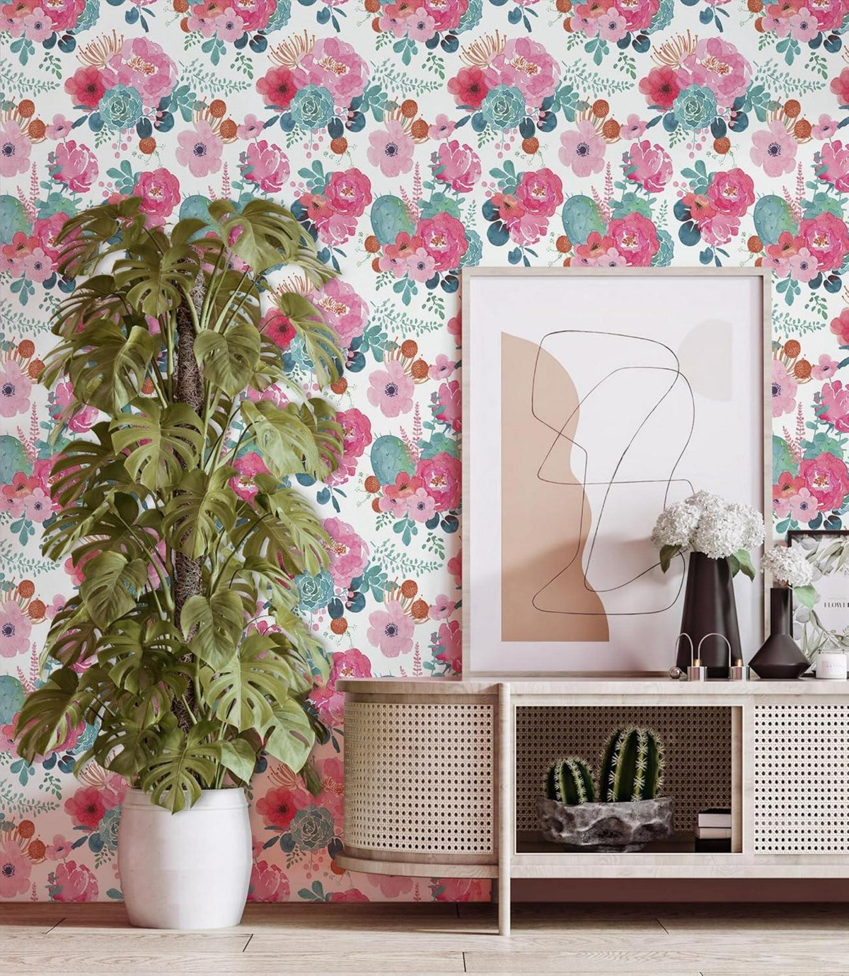 Selbstklebende Fototapete Blumen Design 44cmX300cm - Vintage