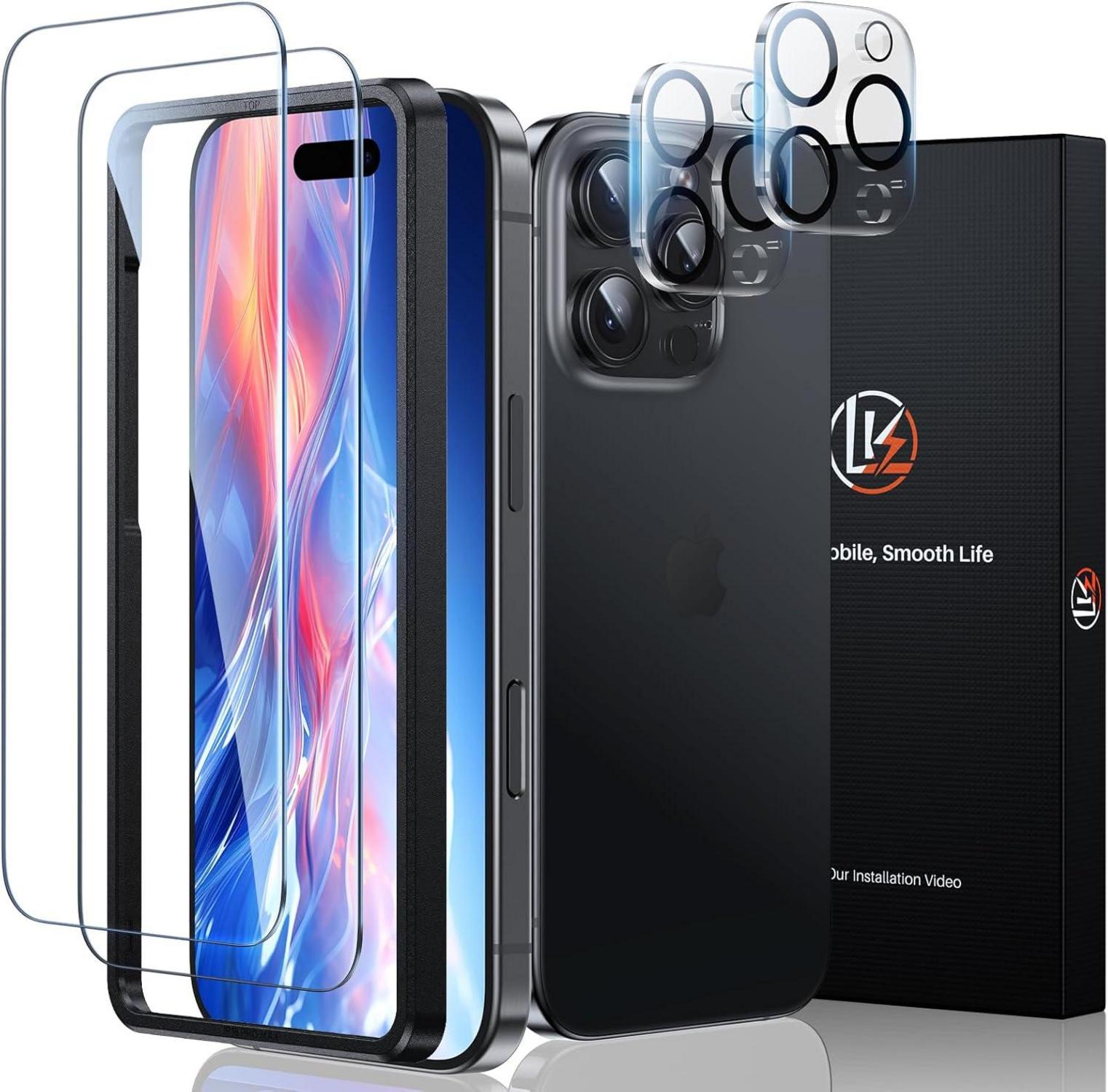 Panzer Schutzfolie für iPhone 16 Pro Kamera, 9H Härtefolie Transparent