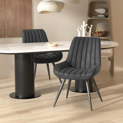 Esszimmerstühle 4er Set | Polsterstühle mit Sitzkissen Schwarz