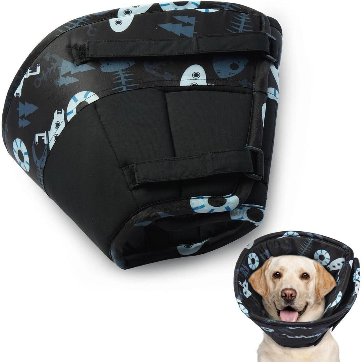 Hundekragen Leckschutz Weich Schwarz M
