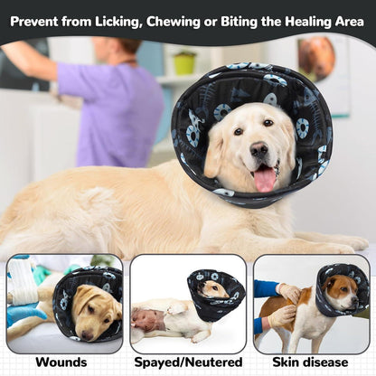 Hundekragen Leckschutz Weich Schwarz M