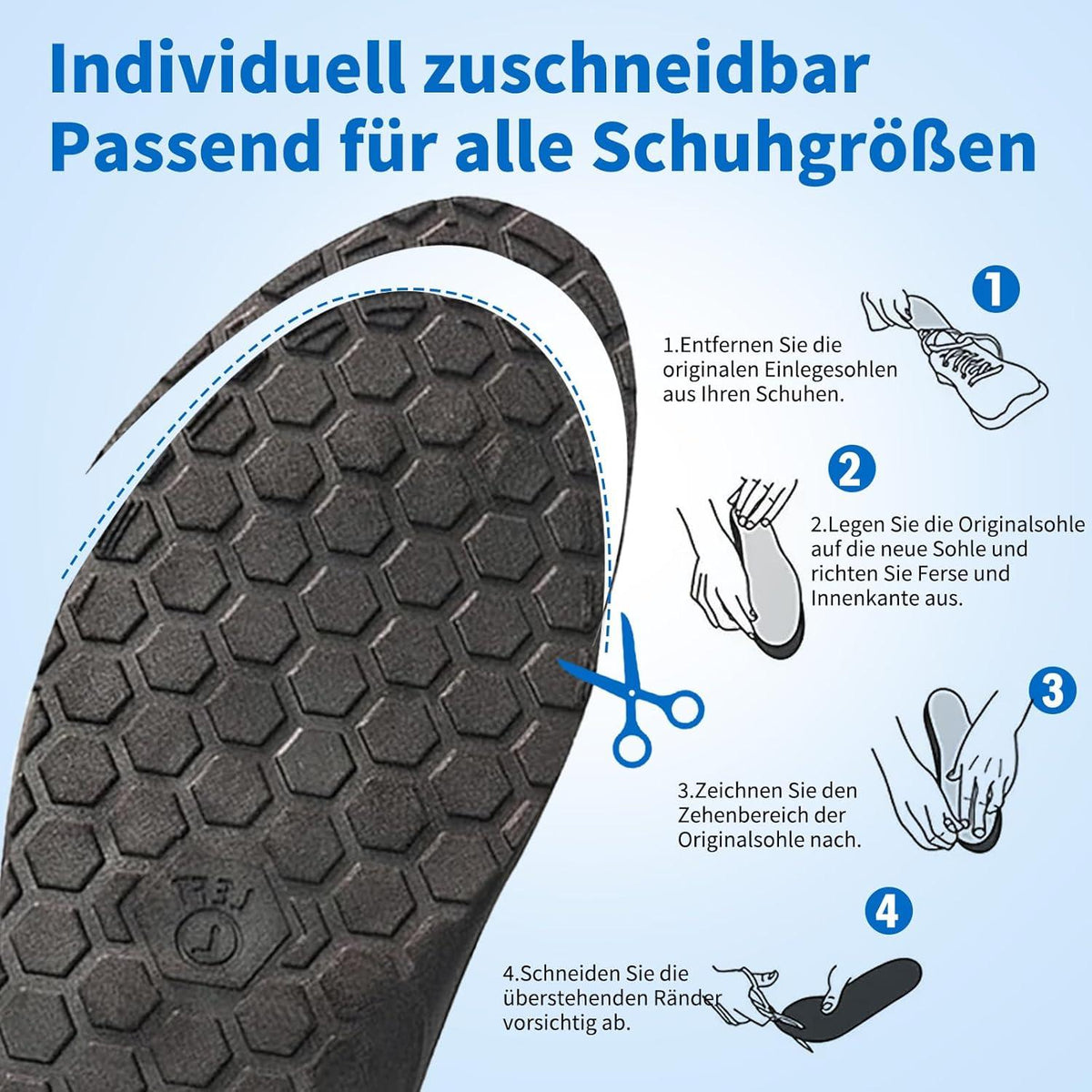 Magnetische Einlegesohlen Akupunktur Orthopädisch Männer Frauen