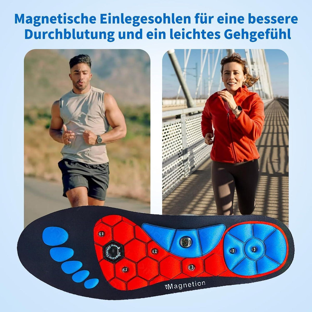 Magnetische Einlegesohlen Akupunktur Orthopädisch Massagefüße