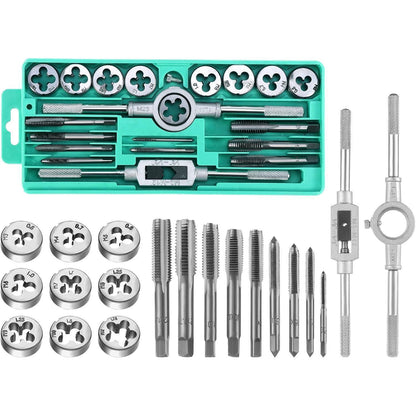 20tlg. Gewindeschneider Set Metrisch M3-M12 mit Bohrer