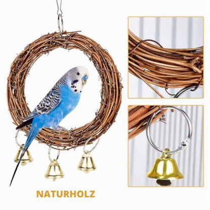 Vogelspielzeug Kletternetz mit Kauspielzeug für Papageien