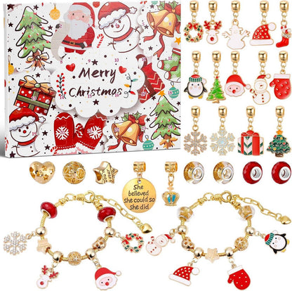 Schmuck Adventskalender 2024 Teenager Mädchen DIY Armband 24 Türchen