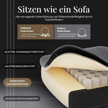 Gaming Stuhl mit Taschenfederkissen, Kühlung