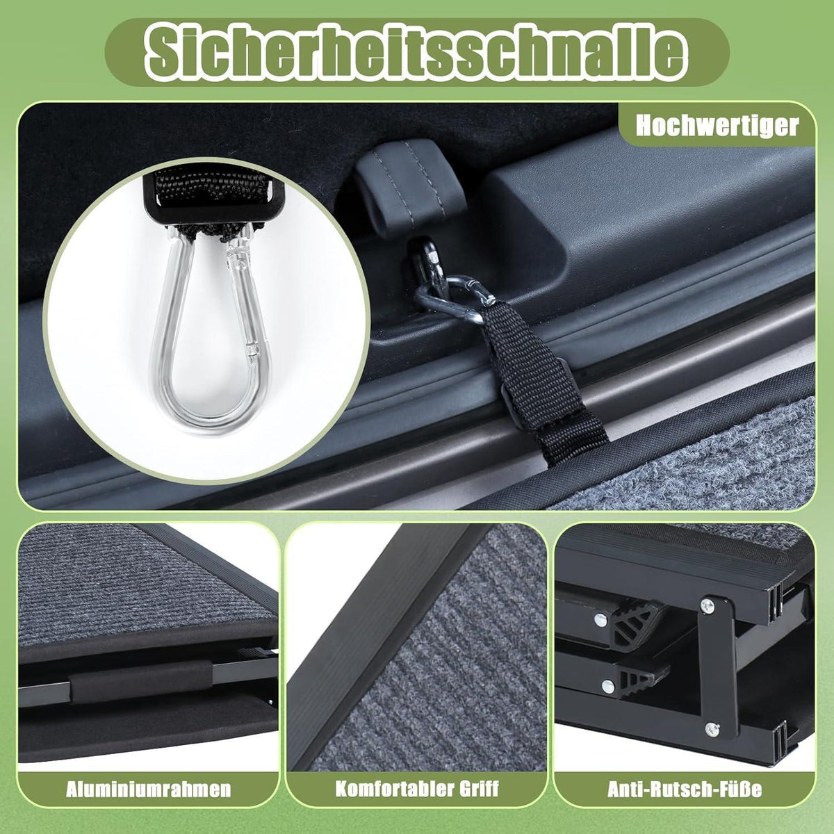 Klappbare Hunderampe 180cm – Sicherer Einstieg Auto, SUV, LKW