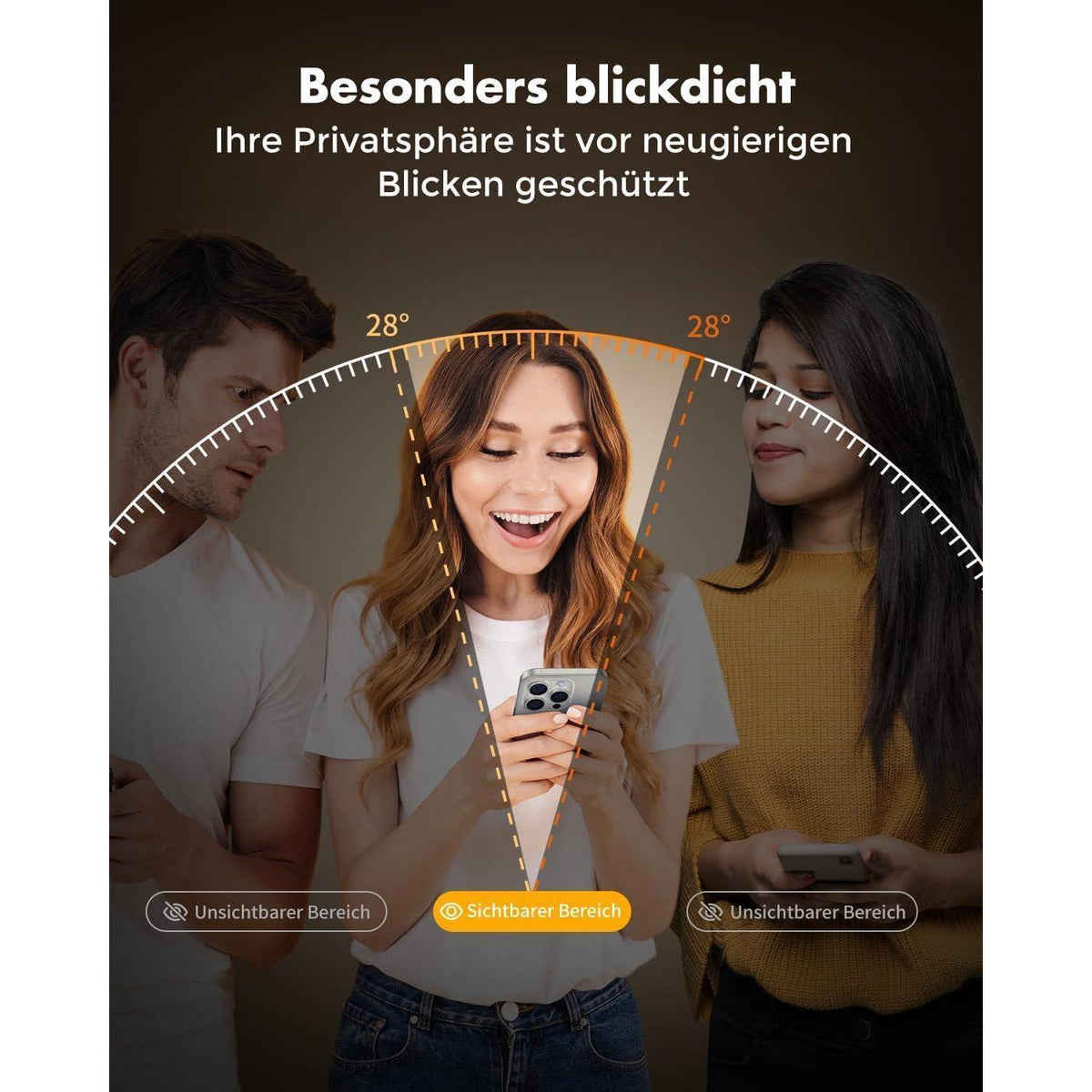 Sichtschutz Glas für iPhone 16 Pro Max (2er Pack)