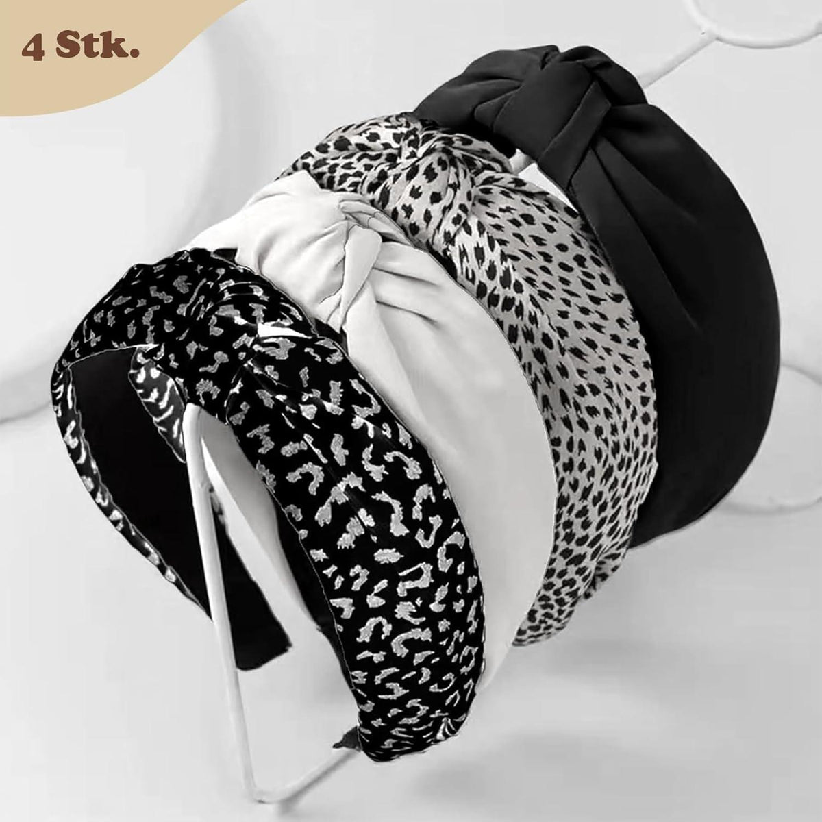 4 Stück Damen Haarreifen - Retro Style Stirnbänder Set