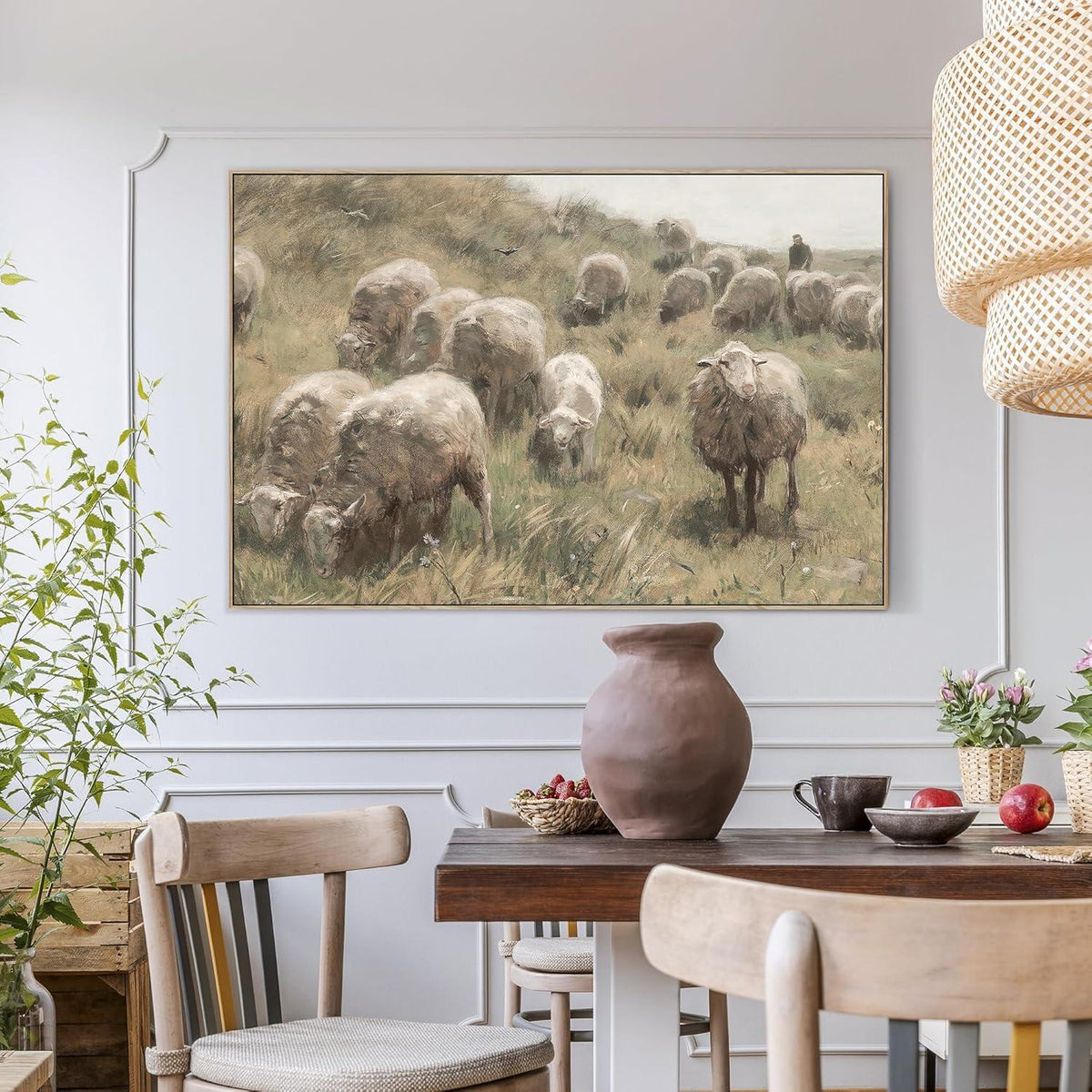 Vintage Leinwand Bilder mit Holzrahmen 50x75 cm Schlafzimmer