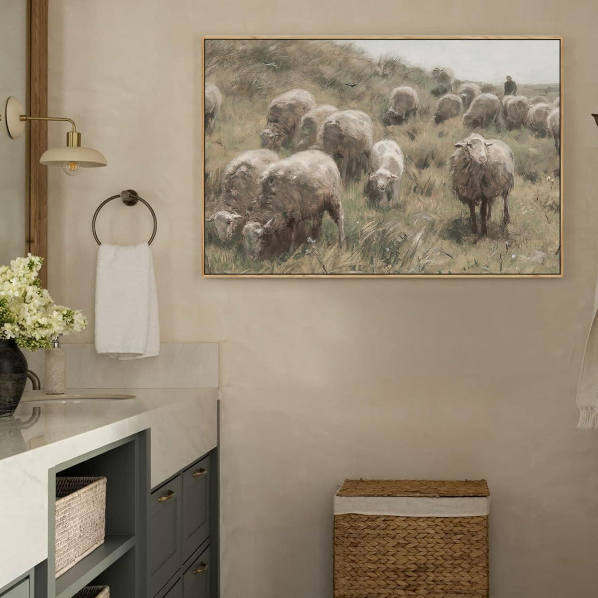 Vintage Leinwand Bilder mit Holzrahmen 40x60 cm