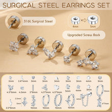 Hypoallergen Helix Piercing Ohrstecker Set Chirurgenstahl