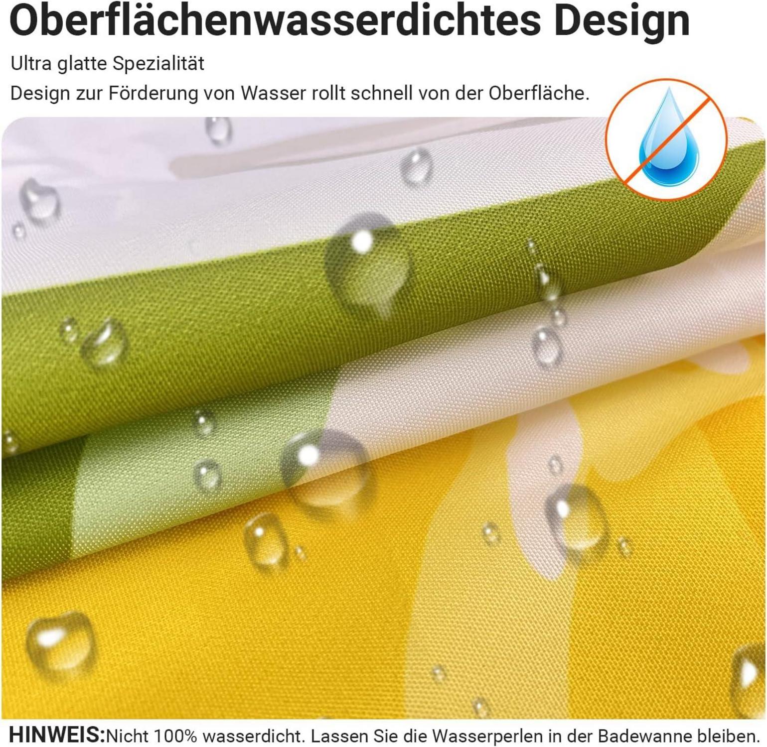 Duschvorhang Zitrone Blatt 100x200cm Antischimmel